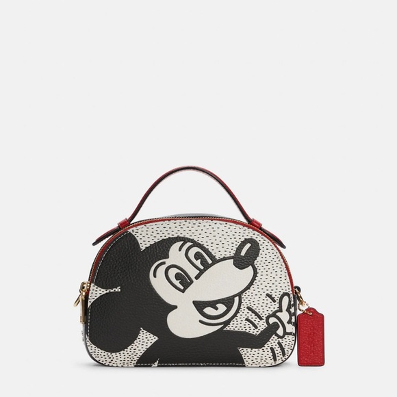 Coach C6977 Disney Mickey Mouse X Keith Haring Serena Satchel MSRP $378 - Picture 3 of 11